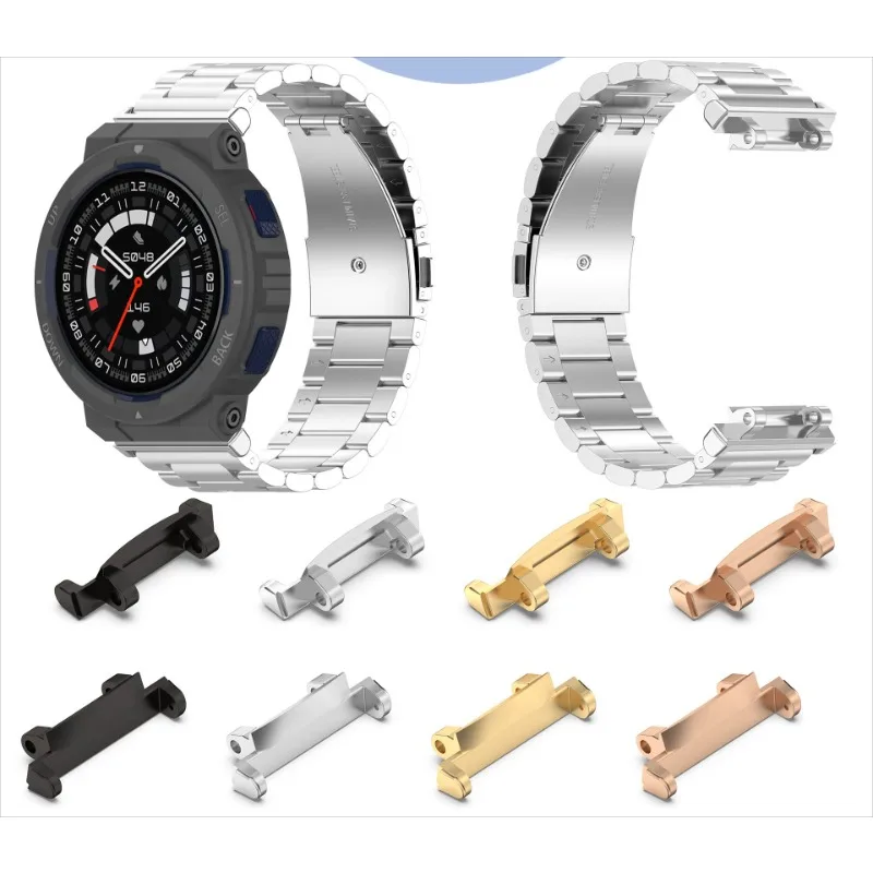 2 Stück 22mm Armband Armband Adapter für Amazon Active Edge Smartwatch Armband Metall verbinder