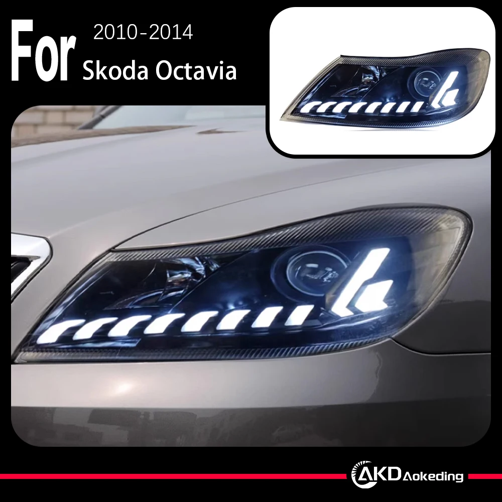 

Car Styling Head Lamp for Skoda Octavia Headlight 2015-2017 Octavia A6 New Compass Dynamic Signal Drl Automotive Accessories