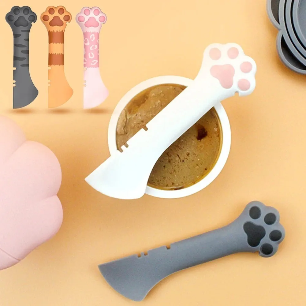 Multifunction Pet Canned Spoon Jar Opener Puppy Feeding Mixing Wet Dry Scoop Cat Dog Accessories Feeder Shovel Pets Tableware view 3