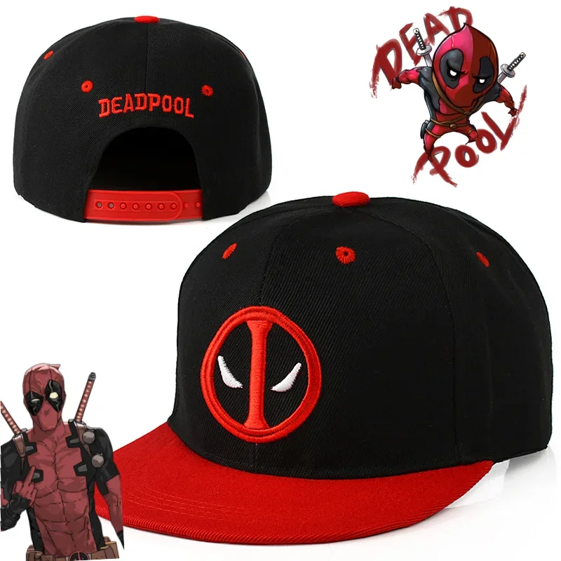 Deadpool and Wolverine Cartoon Embroidery Hip Hop Fashion Snapback Hat Cotton Casual Flat All-match Baseball Cap for Men Women