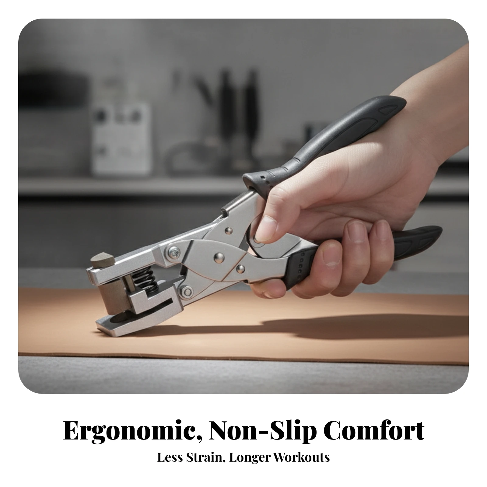 Pliers Compact Semi-Circular Hole Punch for Crafters, Tag Making, Label Work
