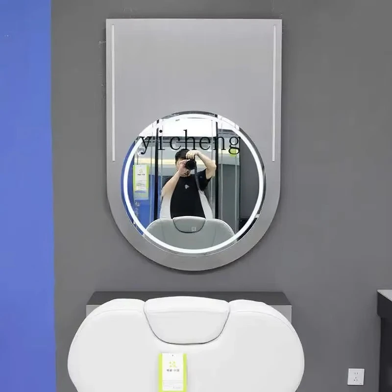 JZ-6  New Barber Shop Mirror Table Simple Barber Shop Mirror With Countertop Makeup Perm And Dye Mirror