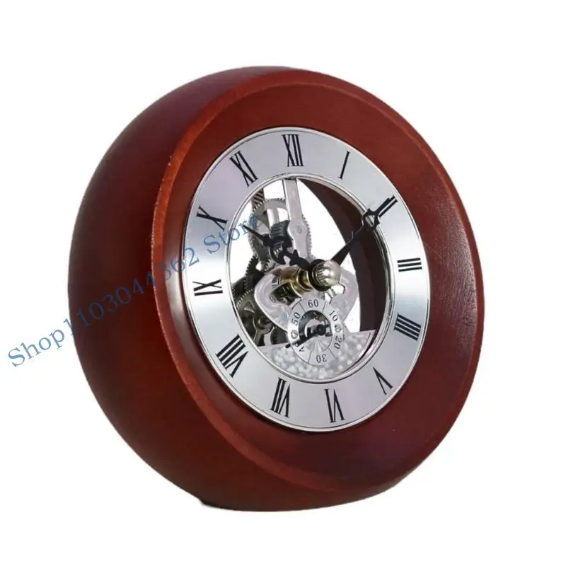 

A3PA ретро -механические часы, металлические настенные часы, основание с твердым деревом, декорирование движения меди