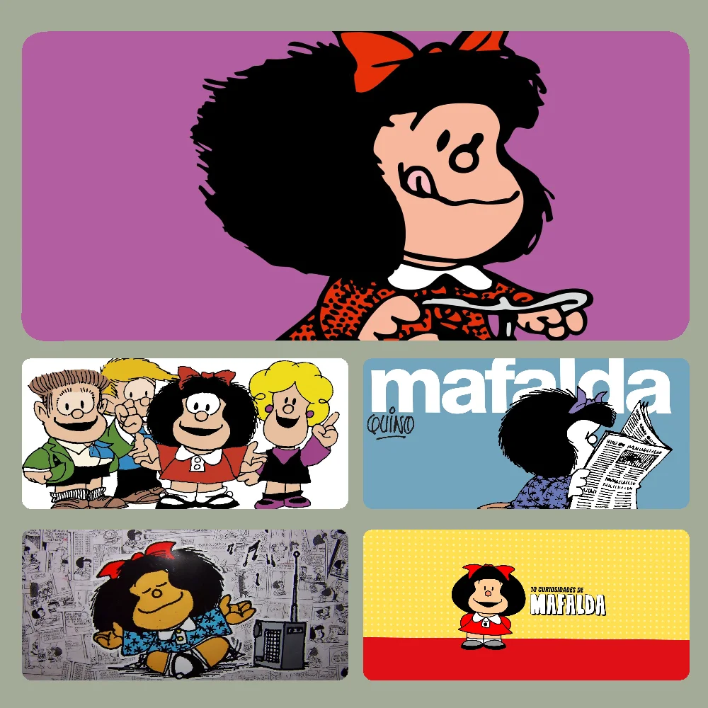 M-Mafalda Mousepad Large Computer Gaming Accessories MousePads Desk Mats Anti-slip Laptop Soft Mouse Pad