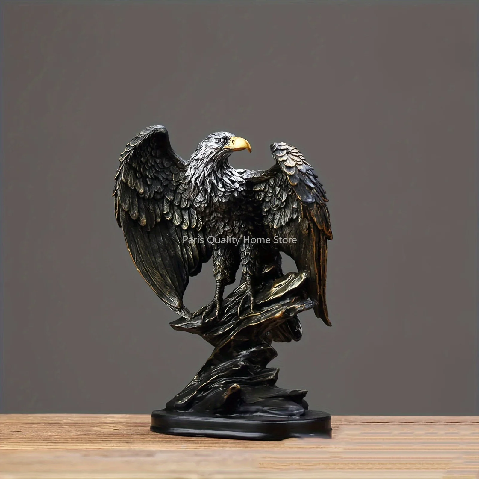 

Standing Eagle Carving American Retro Home Creative Simulation Animal Head Resin Handicraft Decoration