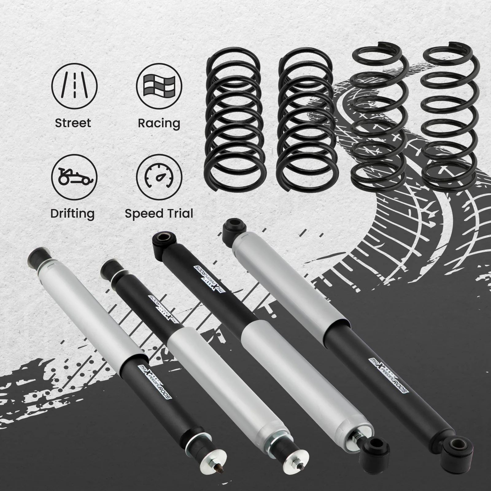 2in Lift Kit Coil Springs + Shocks For Nissan Patrol GQ Y60 GU Y61 1988-UP