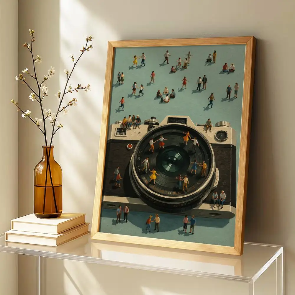Miniature Music Gathering Painting Calligraphy Canvas Poster Art for Bedroom Living Room Home Decor Wall Decoration Decals Gift