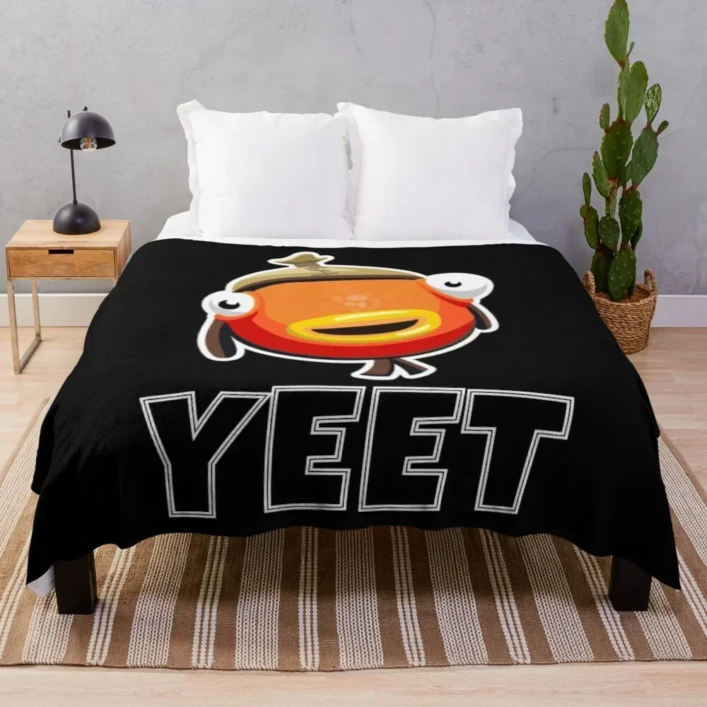 

yeet fishstick Throw Blanket