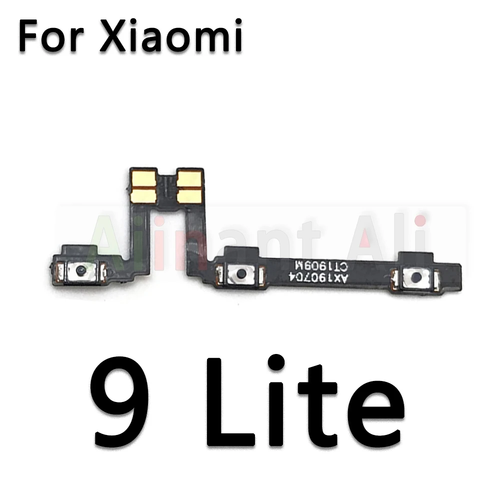 AiinAnt Button Mute key Switch On Off Volume Power Flex Cable For Xiaomi Mi 6 6X 8 8SE 9 9T 9SE SE Lite Pro Plus