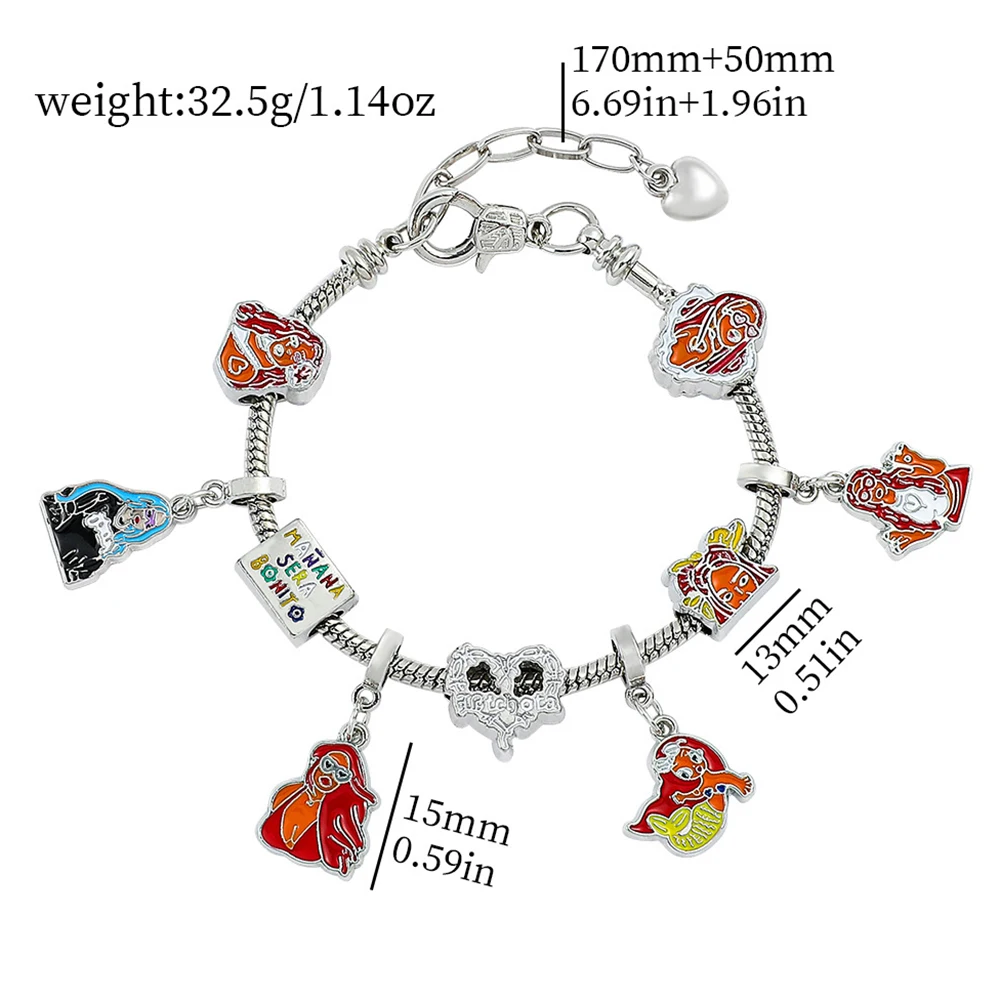 Karol G Charm Bracelet Manana Many Bead Pendant Excellent Handwork Bangle Jewelry for Women Girls Music Fans Gifts