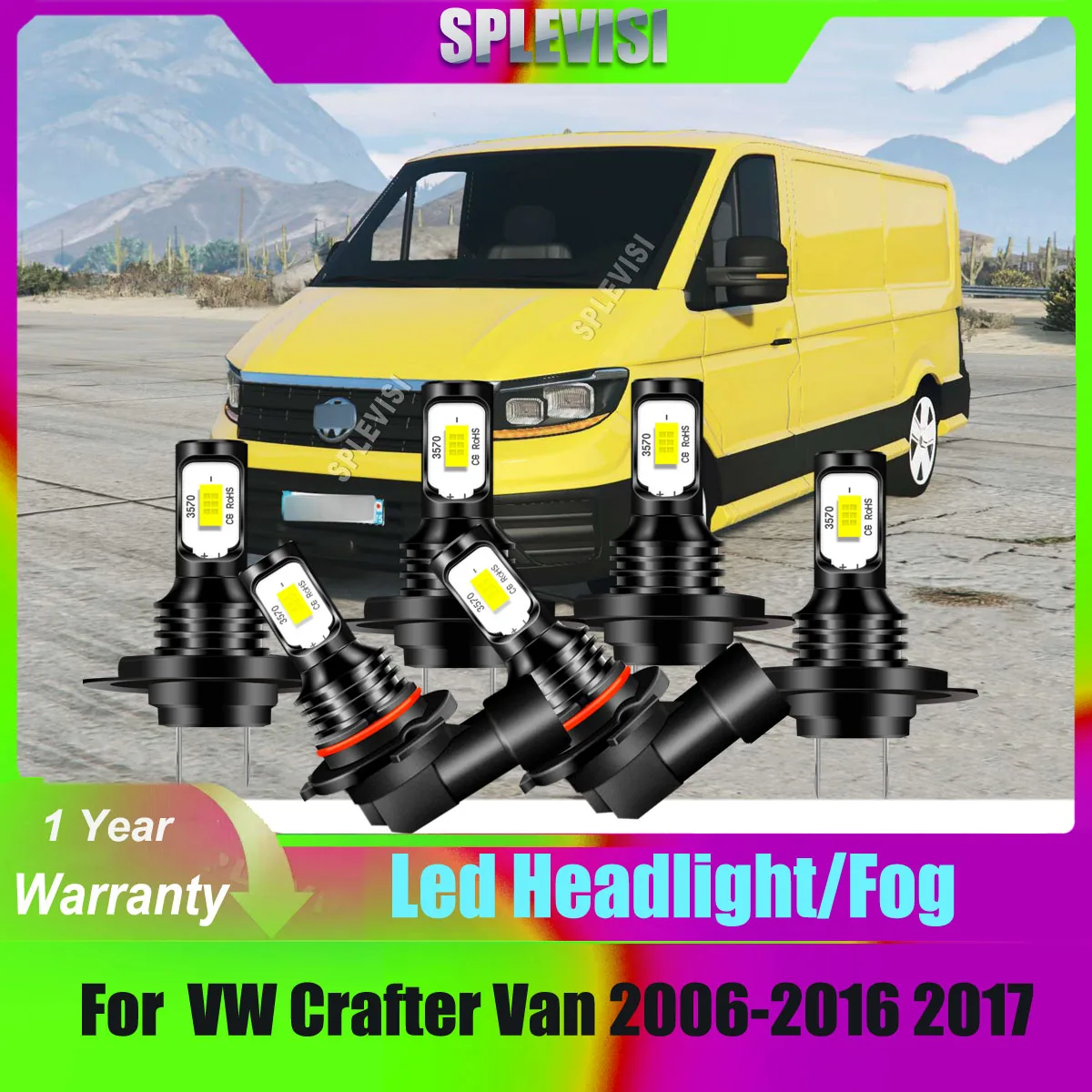 Wireless Design Eeay Plug Headlight High Low Beam Fog Bulbs For VW Crafter Van 2006-2017 2007 2008 2009 2010 2011 2012 2013 2014