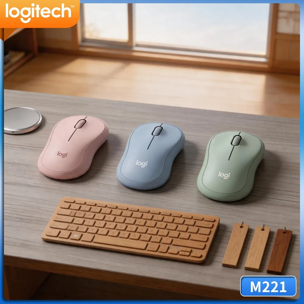 Logitech M221 Wireless Silent Mouse,Compact Lightweight,2.4G Wireless,Quiet Clicks,18‑Month Battery,For Office Travel Use