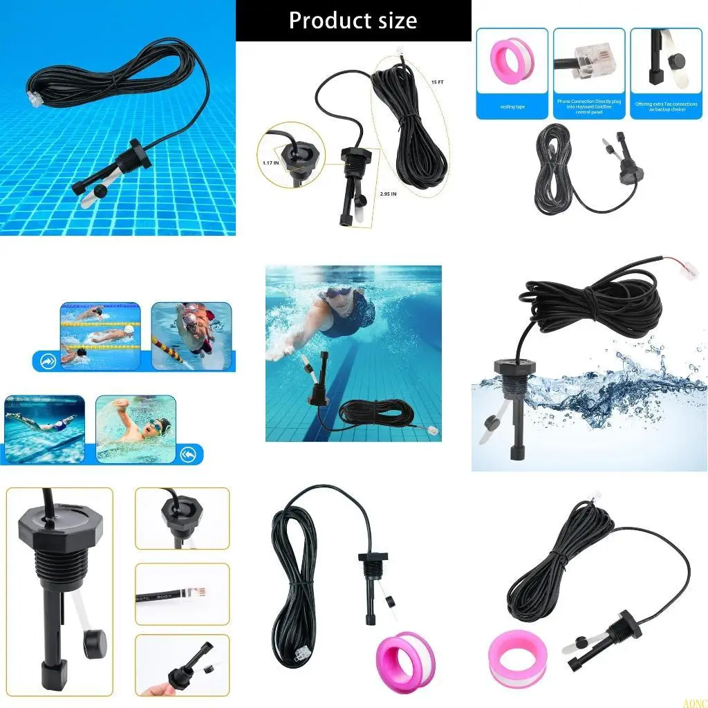 A0NC Sistemas consistentes clorador salino conjunto cable cambio corriente resistente a oxidación 15 pies