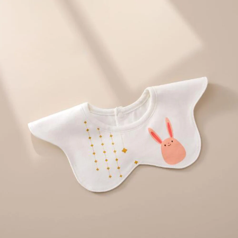 Baby Bibs Waterproof Round Neck Rotatable Baby Feeding Apron Unisex Newborn Boys Girls Baby Bib For Teething Drooling