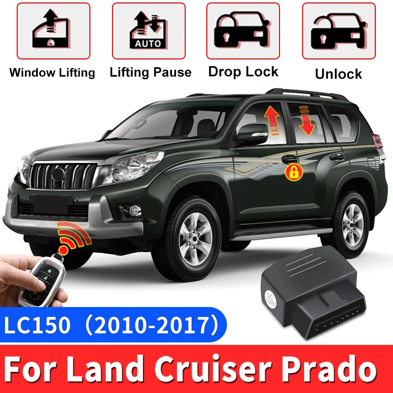 2010-2017 For Toyota Land Cruiser Prado 150  2.8T Displacement OBD Automatic Lifting Window Drop Lock Modification Accessories