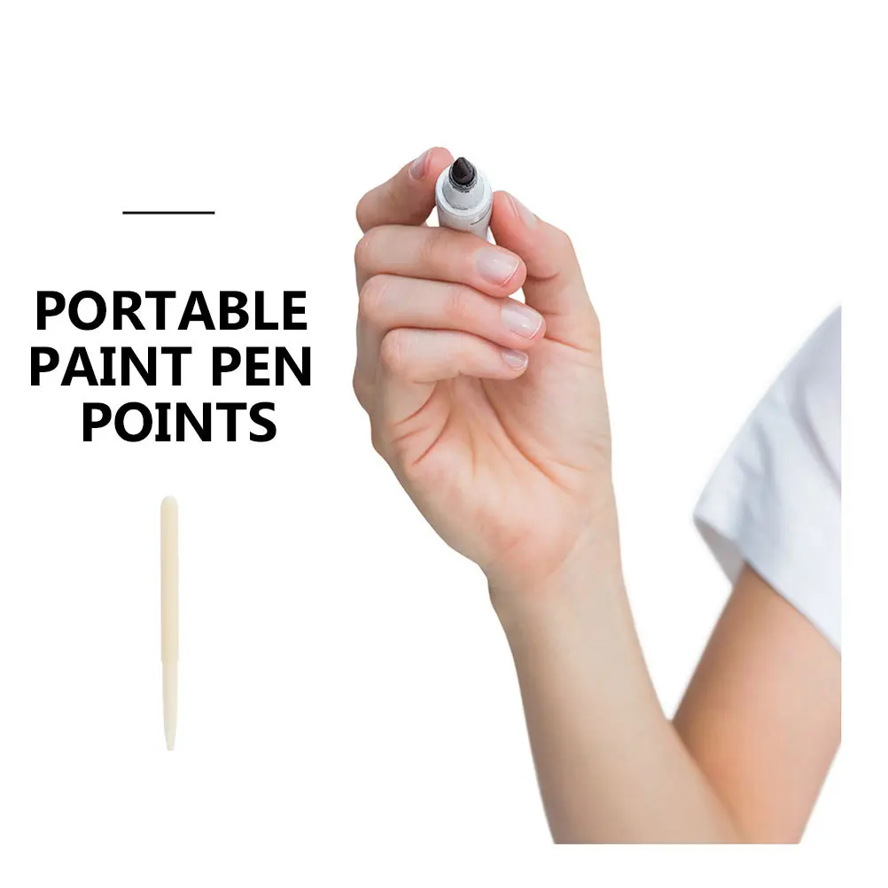 

20Pcs Universal Paint Pen Nibs Fine Tip Replacement Points for Refillable Markers Portable Compact Art Supply Kit