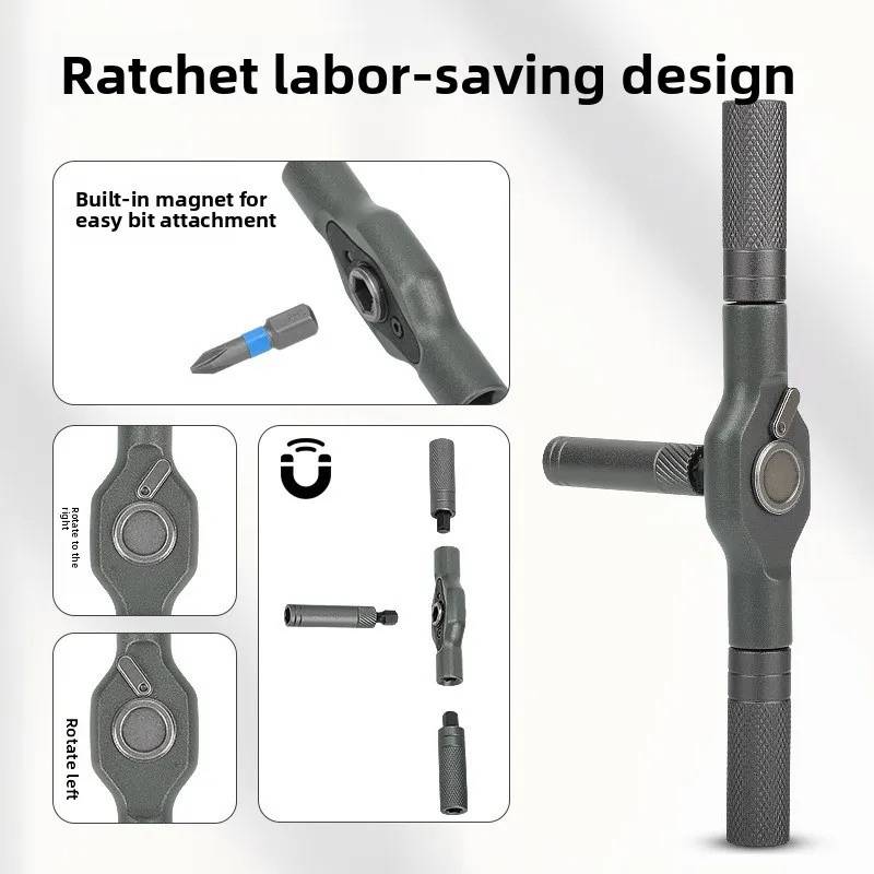 Multifunctional 24-in-1 Ratchet Screwdriver Kit, S2 Steel Household Hand Tools Combination Set