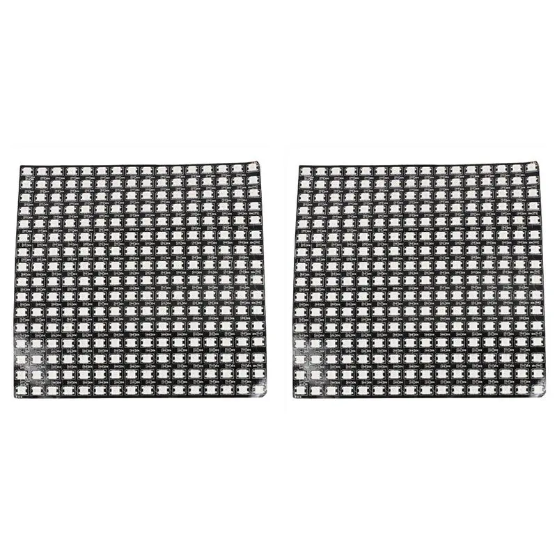

VEHO-2X WS2812 RGB LED-матричная панель с индивидуальной адресацией, гибкая, для видеодисплеев, DC5V (16X16)