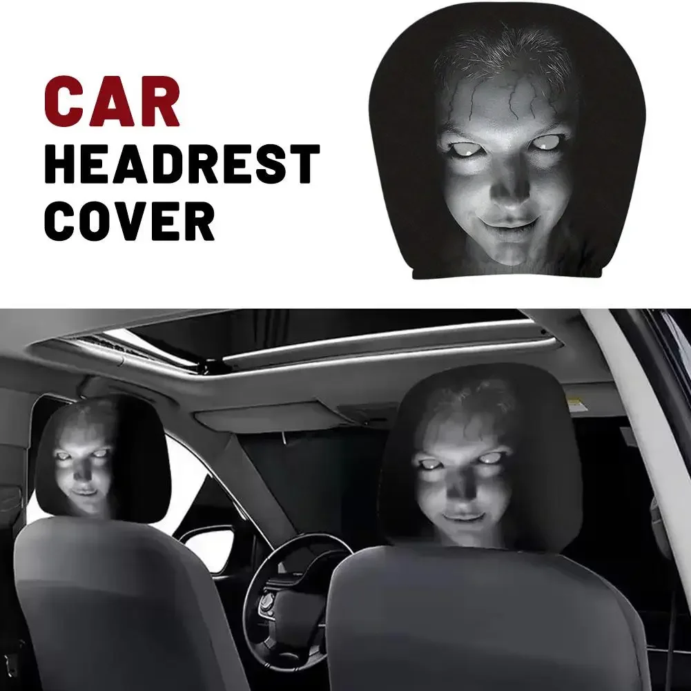1/2PCS Car Headrest Funny Cover Accessories Interior Gadgets Decor Styling Ideas Seat Covers Vehicle Supplies Automobiles Parts