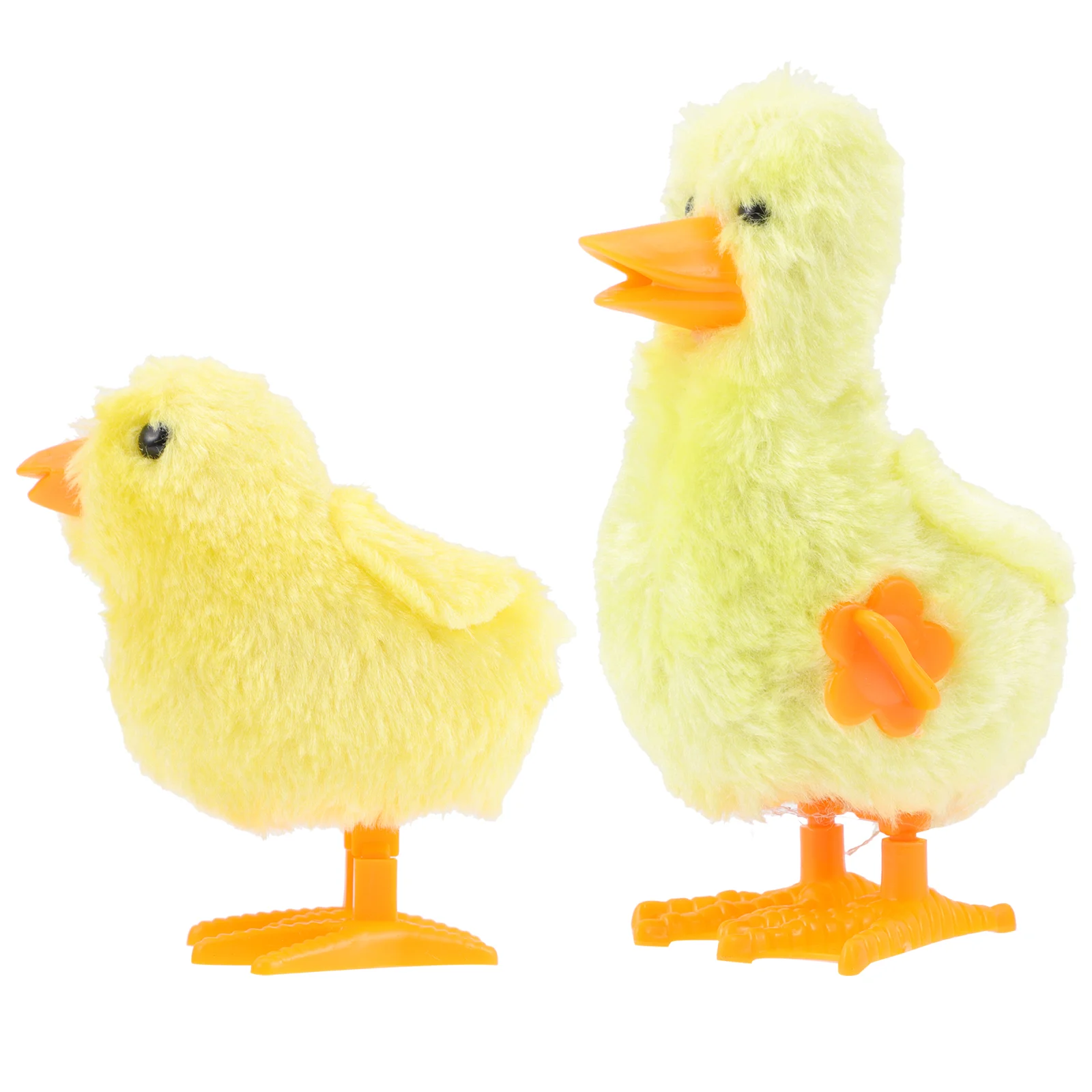 Animaux en peluche pour enfants, jouet mécanique, panier de poussin à remonter, petit ornement, jouets de poulet jaune pour tout-petits