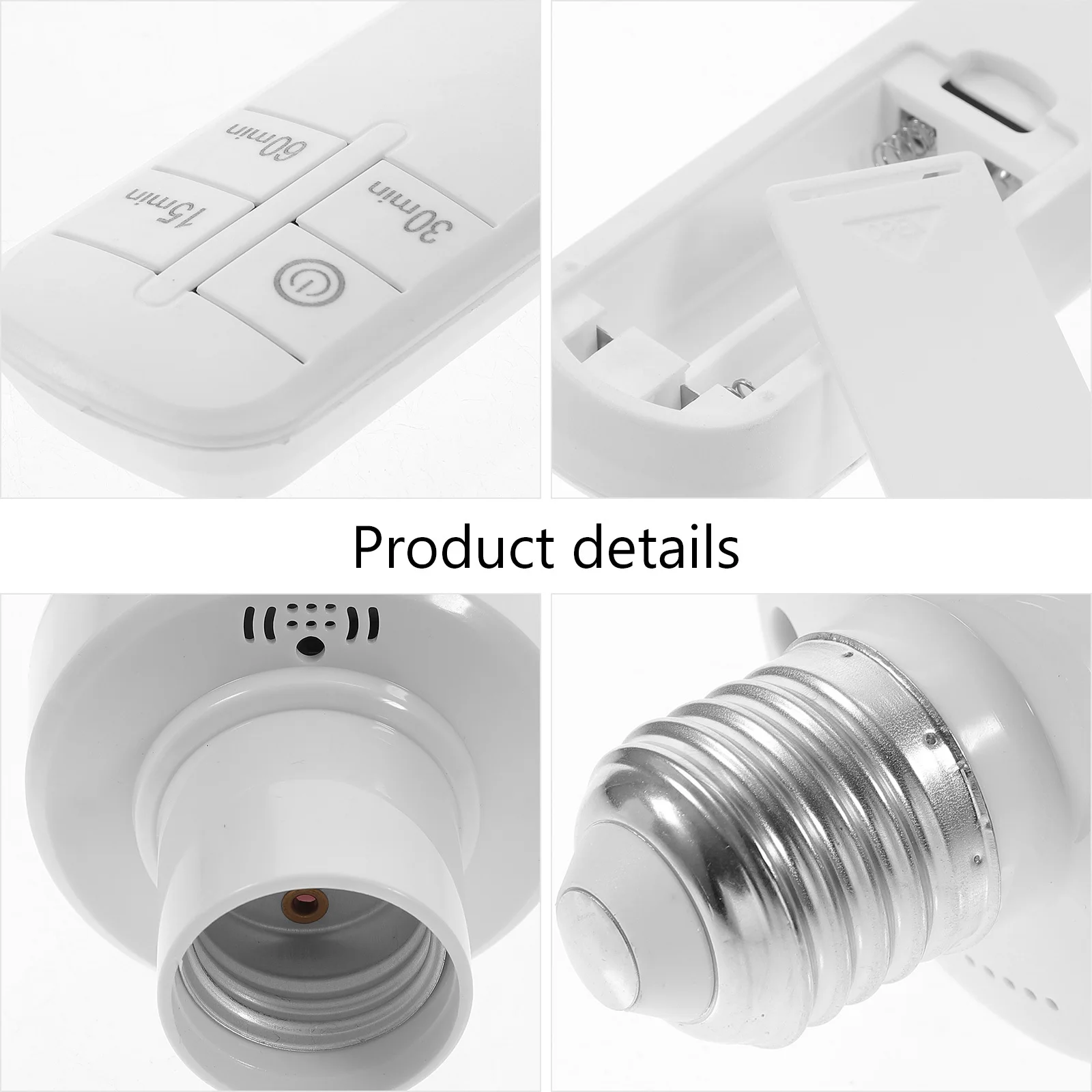 

Remote Control Light Socket Wireless Lamp Holder E27 Remote Timing Switch LED Light Adapter Indoor
