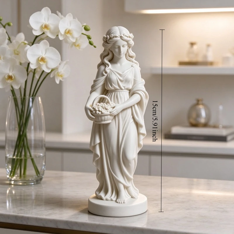 Greek Goddess Statue,Mythical Forest Sprite Art Ornament,Nature Inspired Home Decor, Elegant Gift Symbolizing Beauty and Harmony