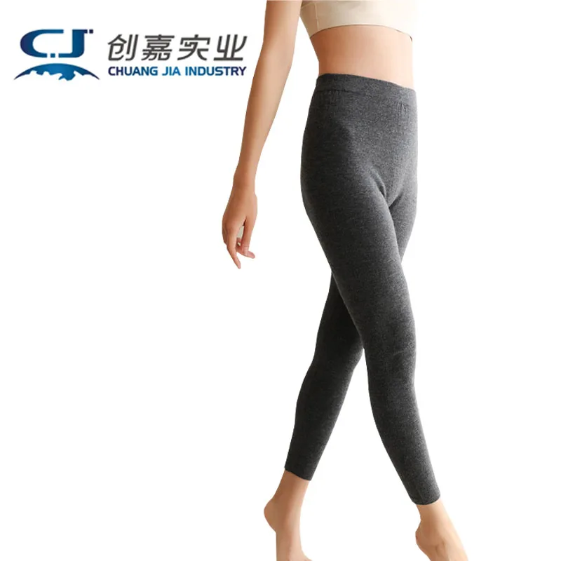 Autumn and Winter Women Solid Color Goat Cashmere Pants Slim Thermal Pants Tight Type High Waist Close-fitting Leggings to Wear