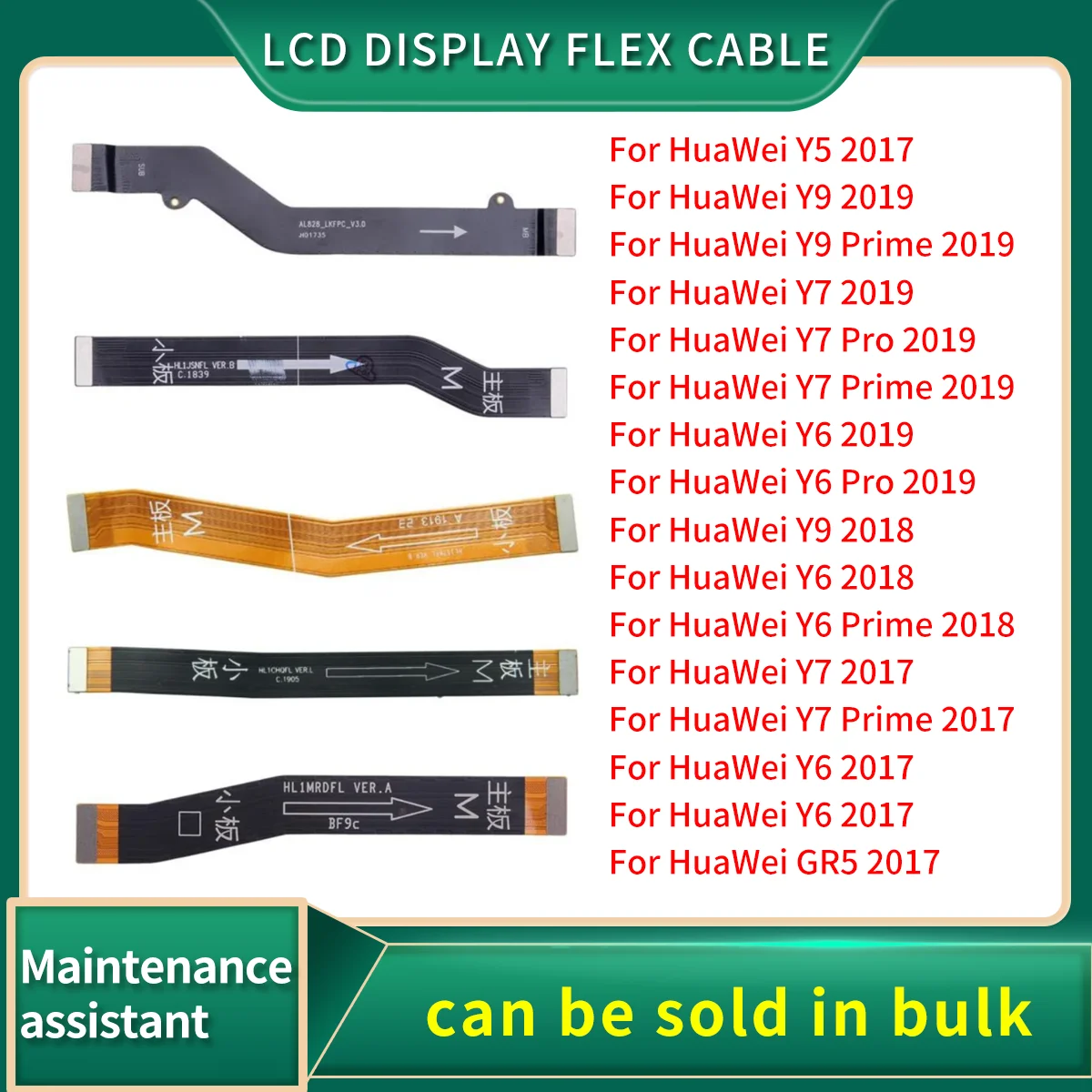 Main Motherboard Connector LCD Display Flex Cable For HuaWei Y9 Y7 Y6 Prime Pro 2019 2018 Y5 GR5 2017 Replacement of parts