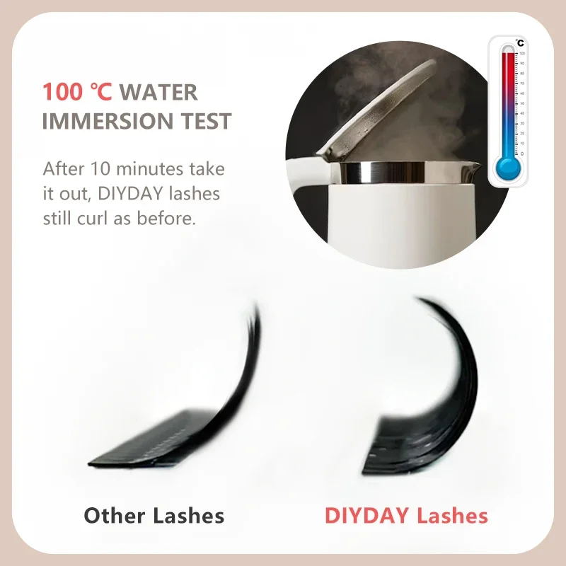 DIYDAY YY Shaped Lashes C D L LU Curl Faux Mink Lash Supplies Wholesale YY Shape False Eyelashes Extension for Makeup