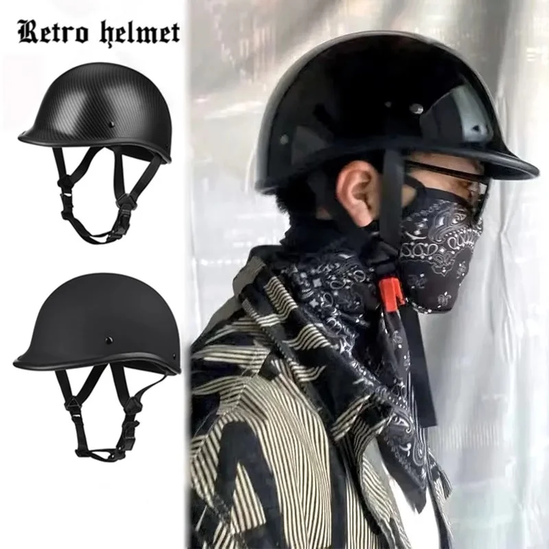 

American retro helmet, motorcycle half helmet, German style motorcycle scoop helmet, Japanese style cruising electric vehicle sa