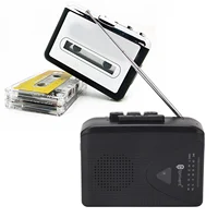 Reproductor de casetes USB portátil, Radio FM AM, estéreo, MP3, cinta con conector de 3,5mm y altavoz para diario