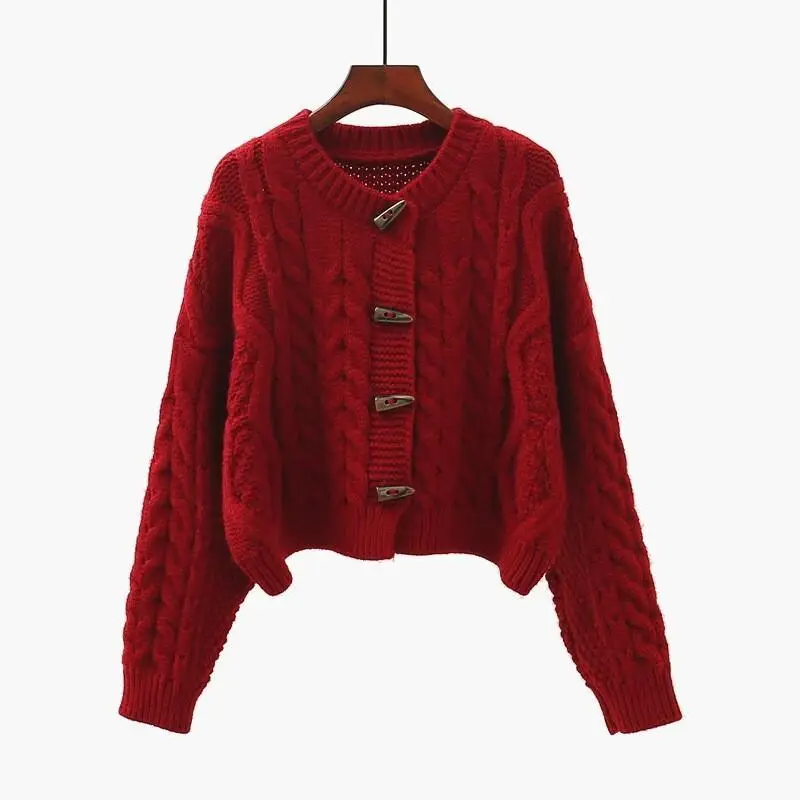 

Кардиган, свитер, пальто, популярная корейская женская одежда, трикотаж, женская одежда, зима 2021, короткие свободные толстые уютные топы