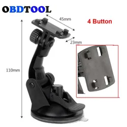 110mm High Suction Cup Base Holder 180 Degree Rotation 4 Buckle Interface Navigator DVR GPS Bracket Sucker Type Dashcam Mount