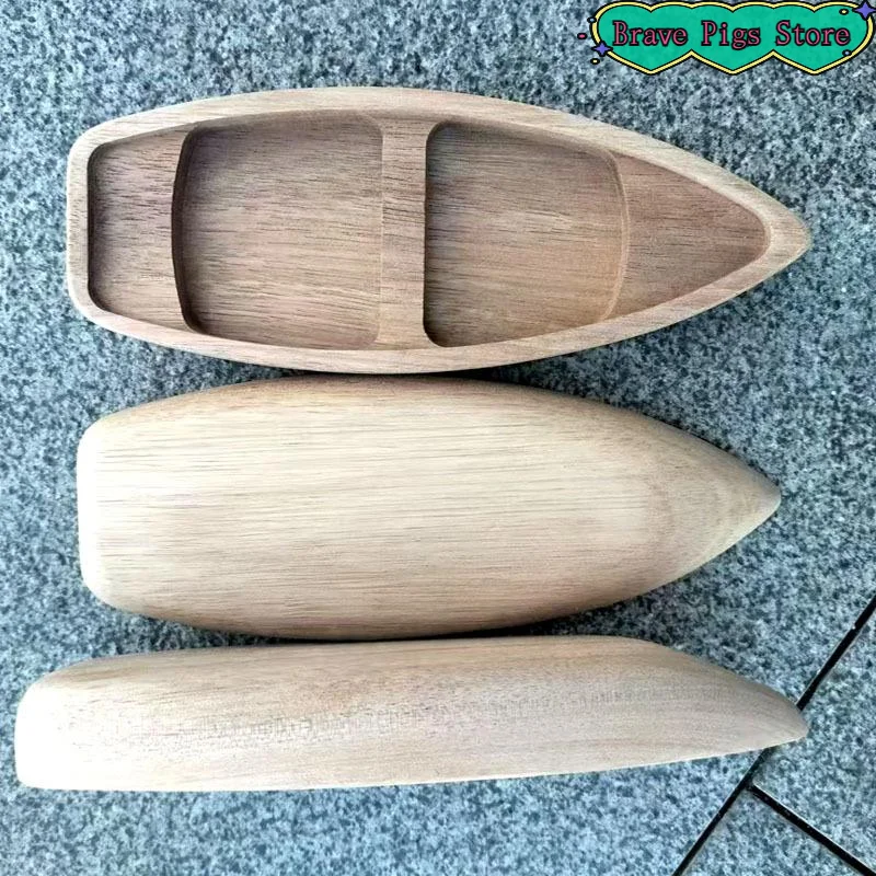 [HM]Ocean Landscape Wooden Boat Model Mini Canoe Vintage Decor Fishing Boat Decor Handcrafts Miniatures Boat Model Ornaments[HM]