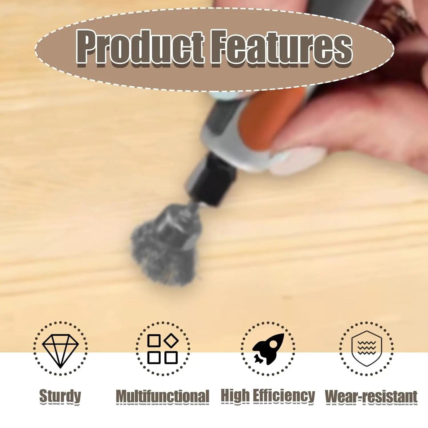 عجلة فرشاة تلميع معدنية للأدوات الدوارة، ساق 3 مم، فرش كأس سلك فولاذي لمطحنة القالب، مجموعة 25 مم، 10 قطع #4