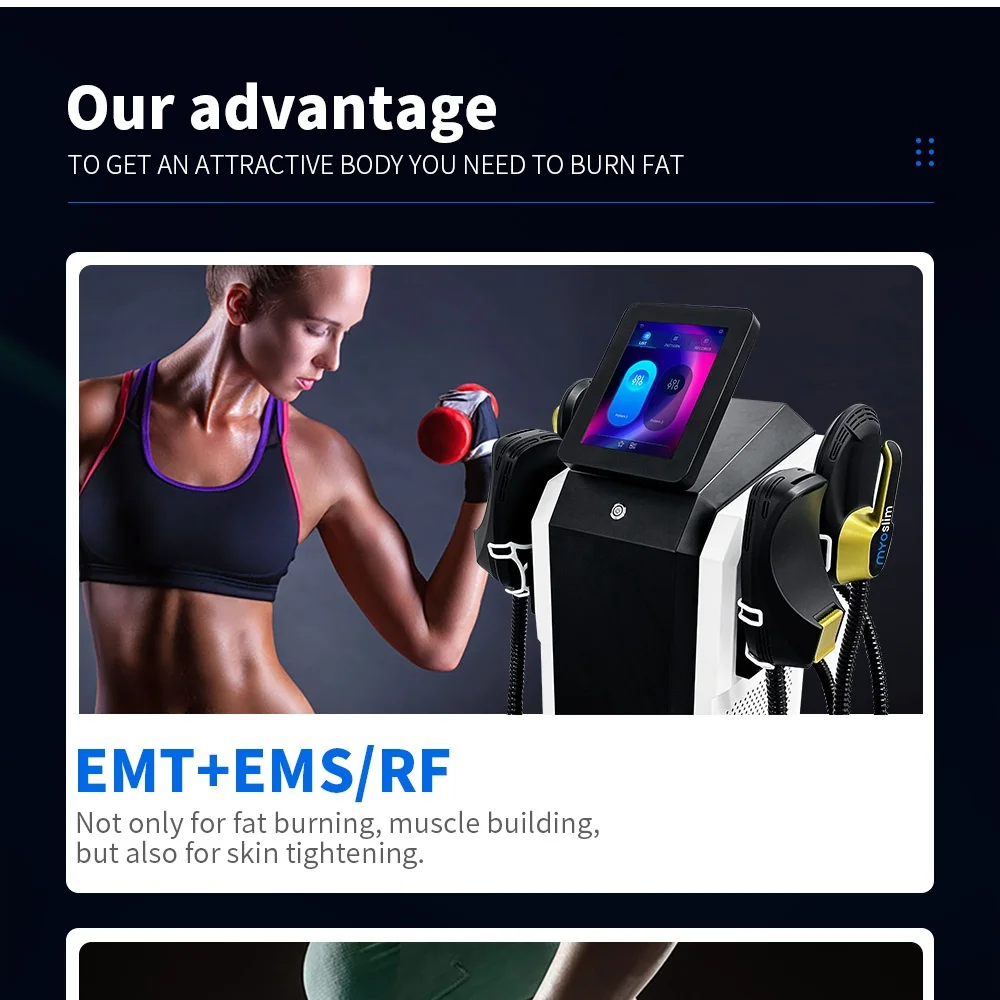 

Myoslim Neo RF Body Shaper Ems Body Shaper 15T 200HZ Высокочастотная электромагнитная стимуляция Body Shaper 6500W