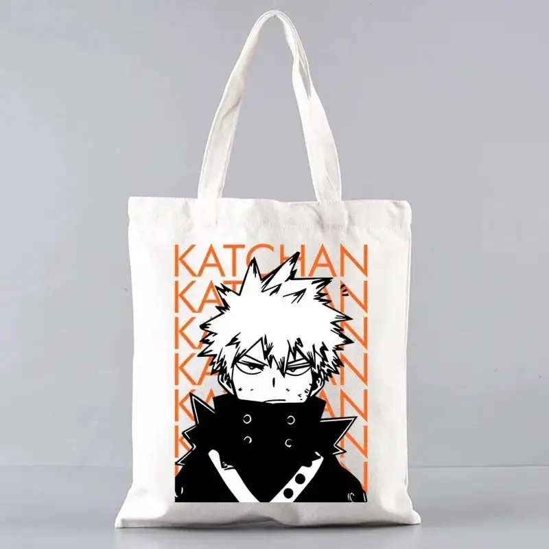 2pc My Hero Academia Pattern Canvas Cosmetic Bag Set Include Shoulder Handbag and Makeup Bags Art Design Ideal for Daily Use