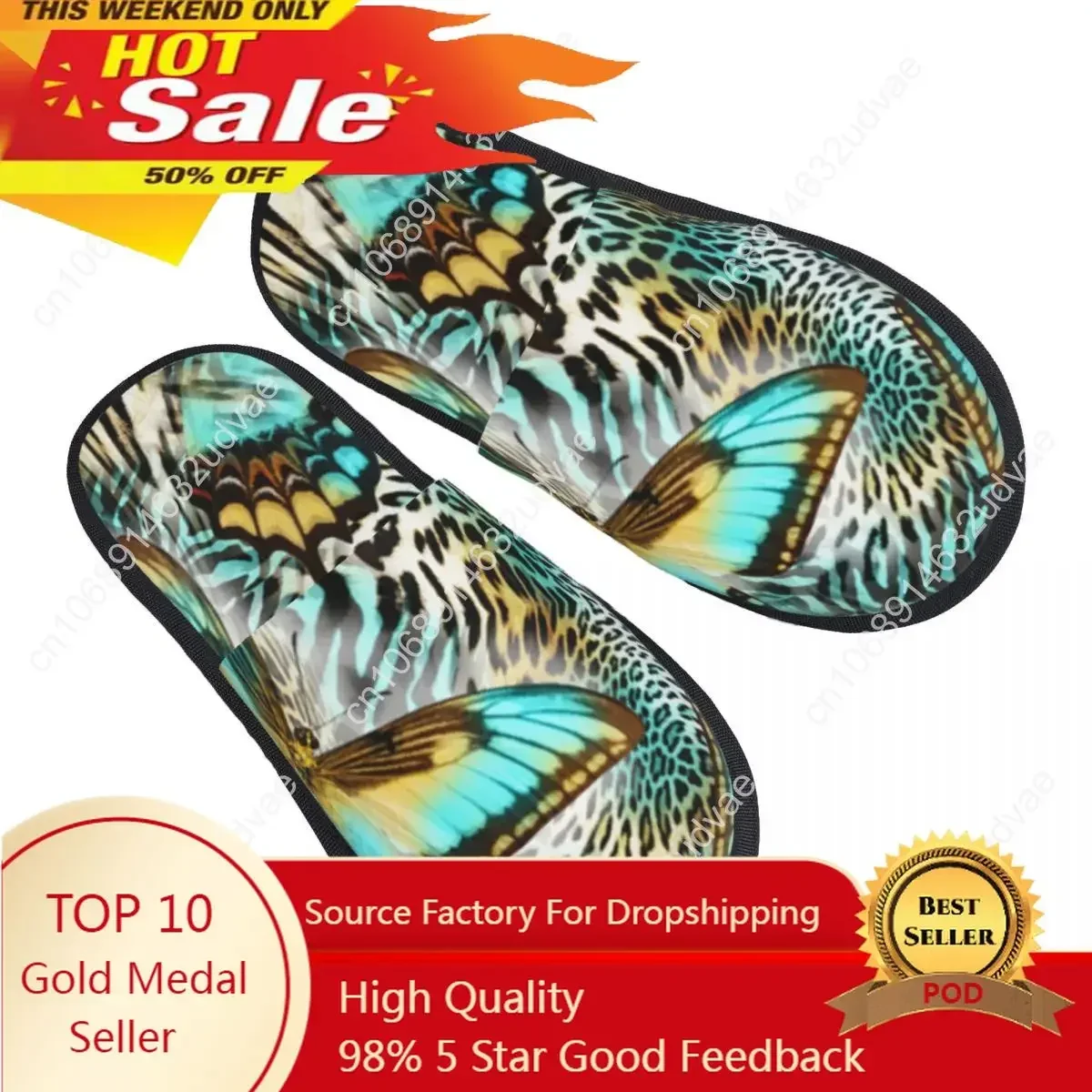 

Home Slippers Indoor Bedroom Slipper Butterfly Snake Zebra Skin Flip Flops Autumn Winter Furry Plush Shoes