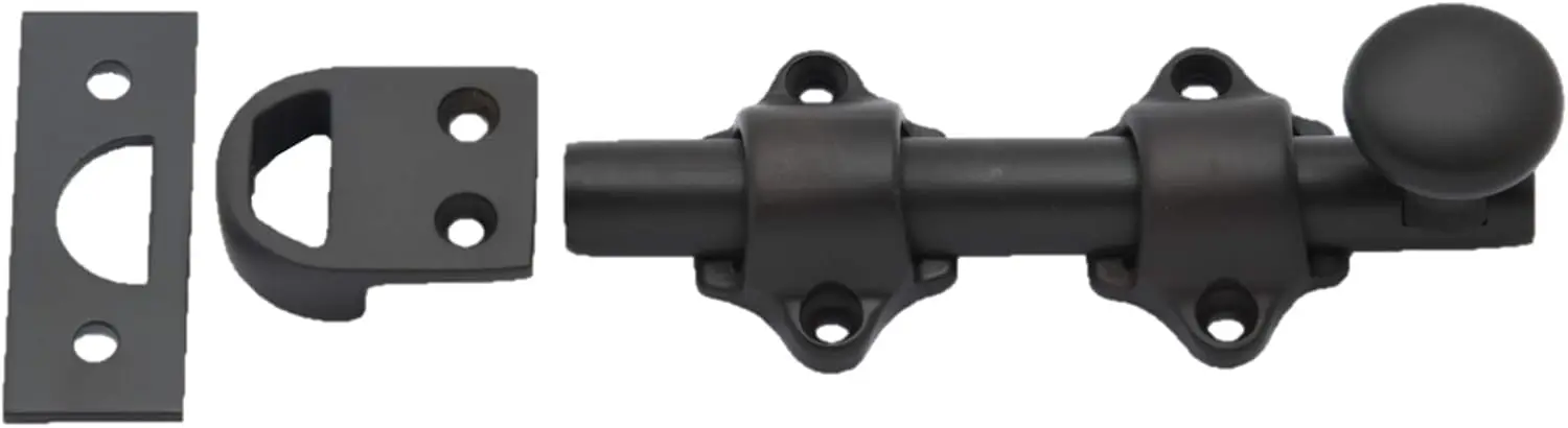 

4" Solid Brass Dutch Door Bolt, Oil Rubbed Bronze, Easy Install, Durable