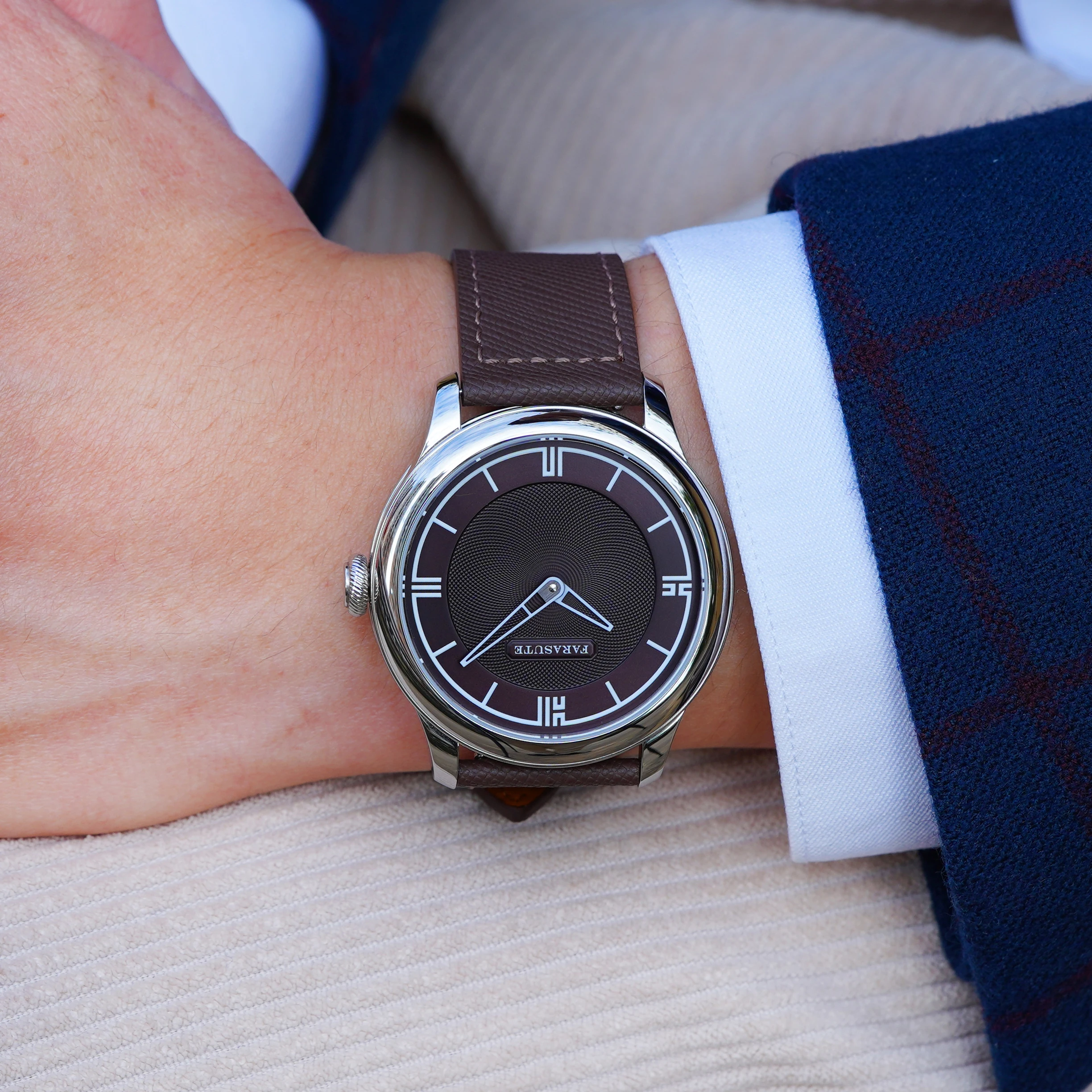 FARASUTE ساعة رجالية فاخرة 40 مللي متر دليل لف ساعة اليد الميكانيكية الياقوت مرآة احتياطي الطاقة عرض 80 ساعة