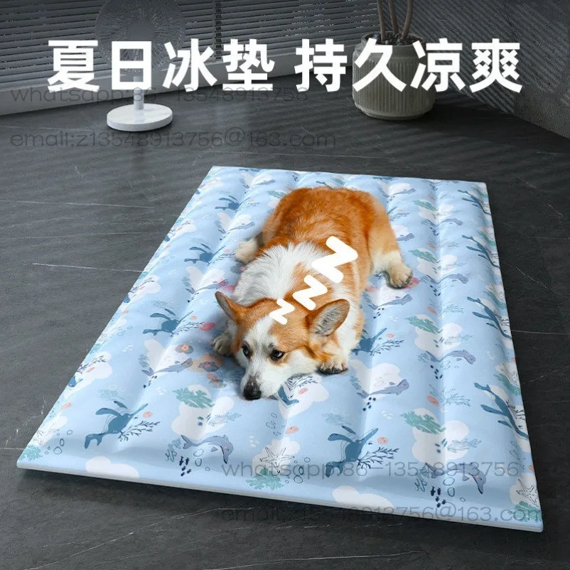 Pet Ice Mat  Dog Summer Cool Mat Cat Ice Bed Sleeping Mat Floor Cooling Supplies