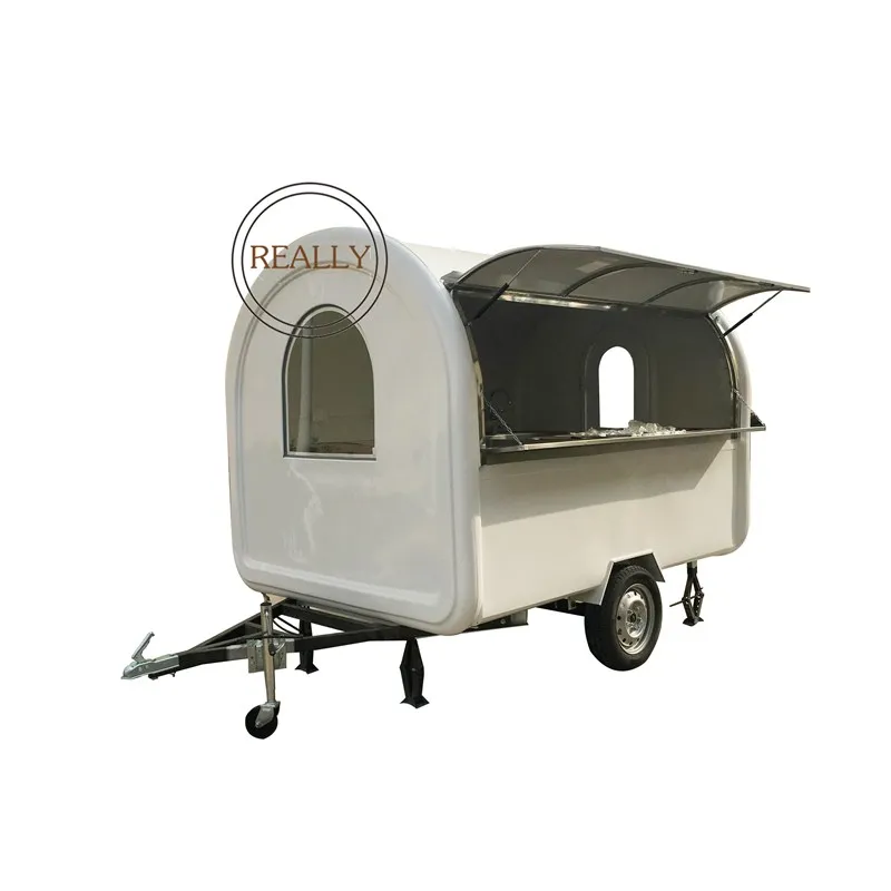 Free shipping by sea food cart mobile for selling sandwich, french fries, hot dog, ice cream roll, coffee etc. inside customized