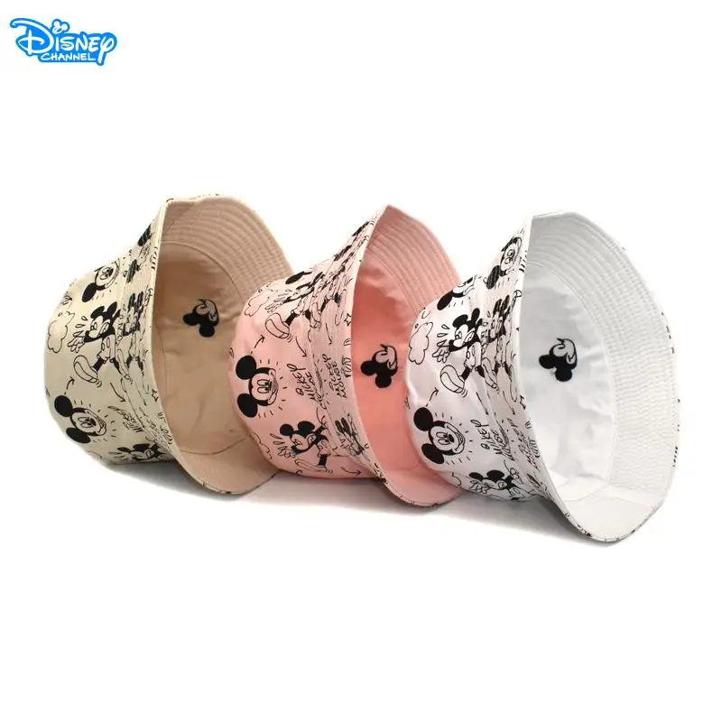 2024 Disney Mickey Mouse Bucket Hat Mickey Fishing Cap Cute Minnie Bob Ricard Panama Hats Summer Shade Cap Female Kids Caps Gift