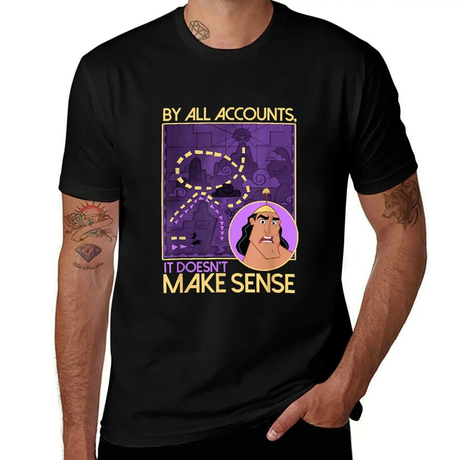 

Футболка Emperor_s New Groove Kronk Doesn_t Make Sense, футболка с аниме, мужская футболка из плотного хлопка