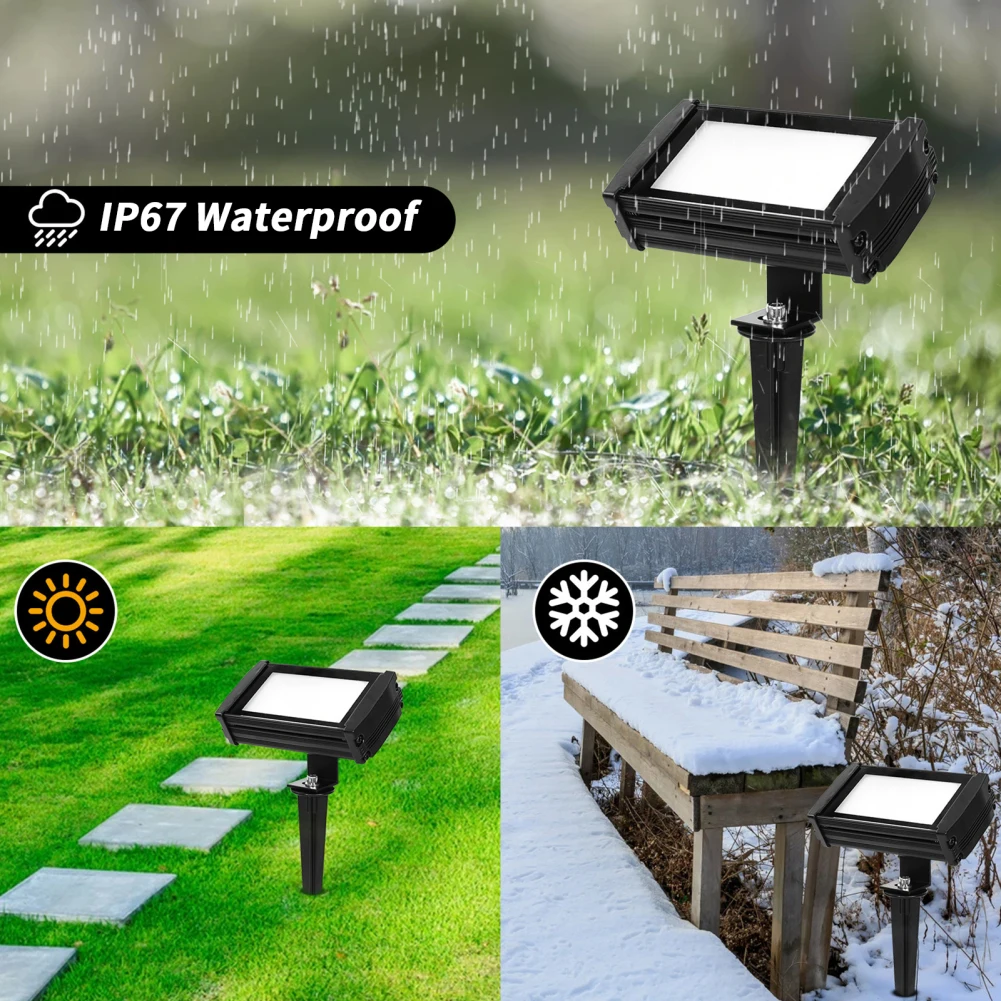 Luzes à terra inteligentes com temporizador, controle APP, Regulável Lawn Lights, impermeável Paisagem Lâmpada, ao ar livre Quintal Jardim, Música Sync