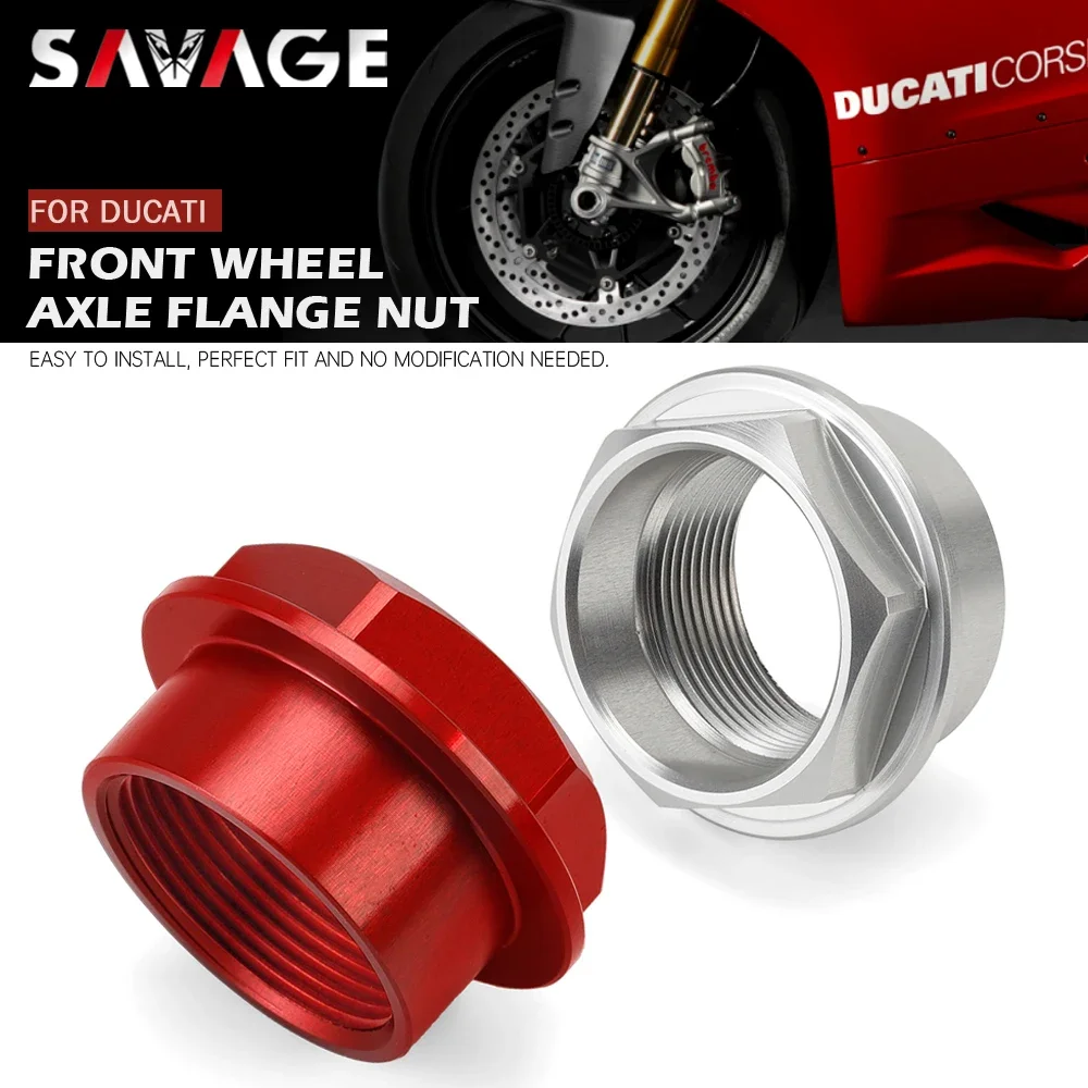 Front Wheel Axle Flange Nut For DUCATI Scrambler 400 800 1100 Streetfighter 848/EVO Monster 1200 821 796 1098 1198 Spindle Bolt