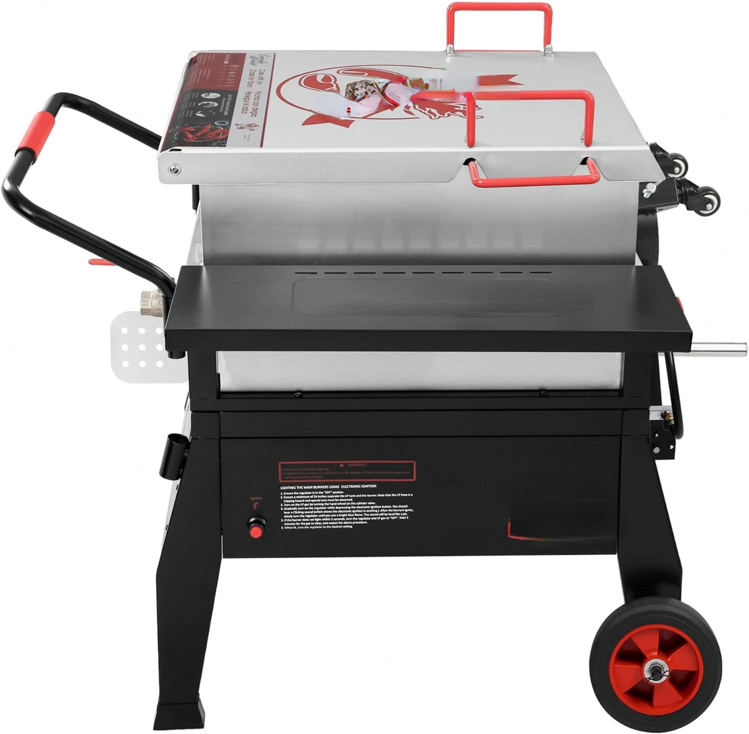 

Crawfish Boiler, Outdoor Single Sack Propane Gas Cooker with Folding Cylinder Mounting Bracket and Stirring Paddle for Seafood