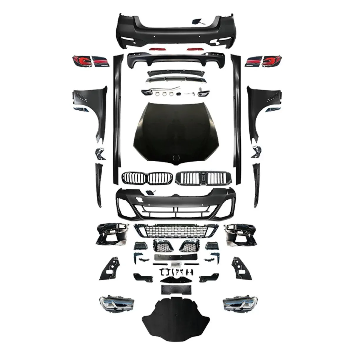 

High Quality Body Kits For BMW 5 Series F10/18 11-17 Upgrade To 21-23 G30/38 M-Tech Style Full Body Kit Parts System