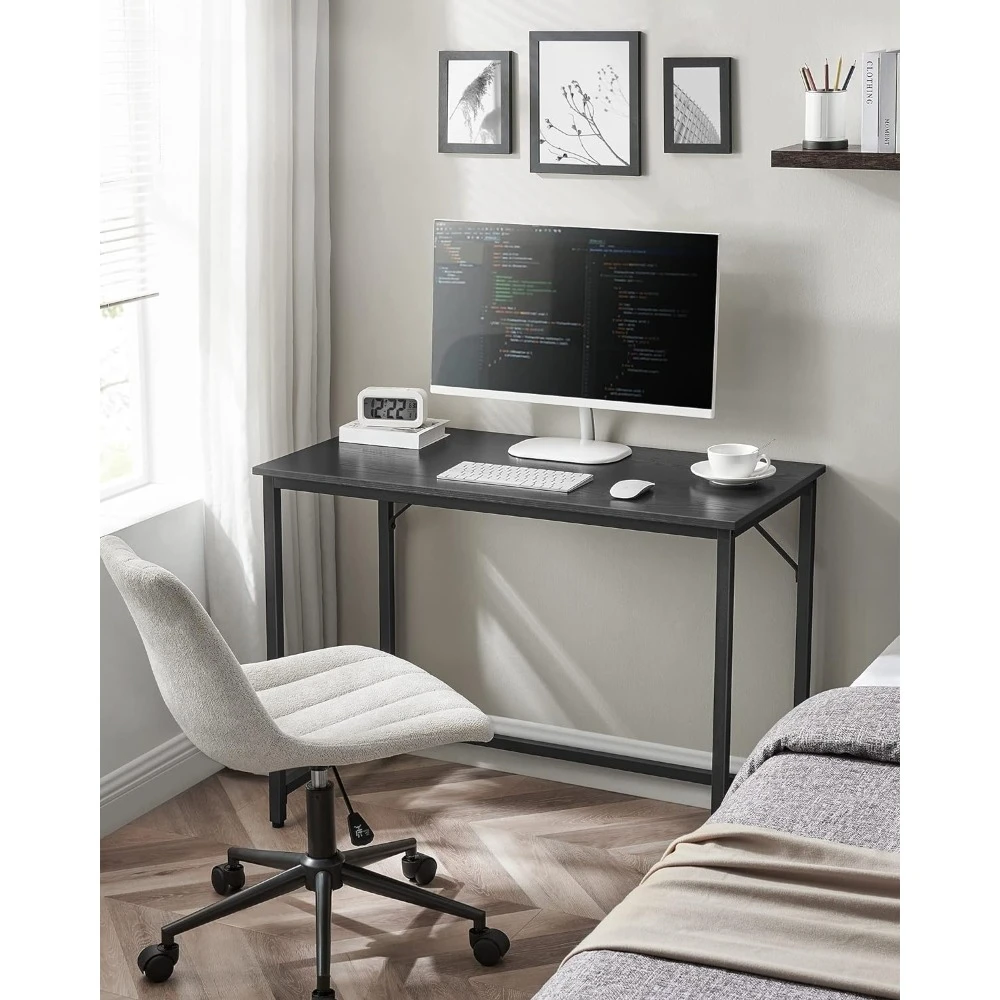 

Computer Desk, Gaming Desk, Home Office Desk, for Small Spaces, 19.7 x 39.4 x 29.5 Inches, Industrial Style, Metal Frame, Black