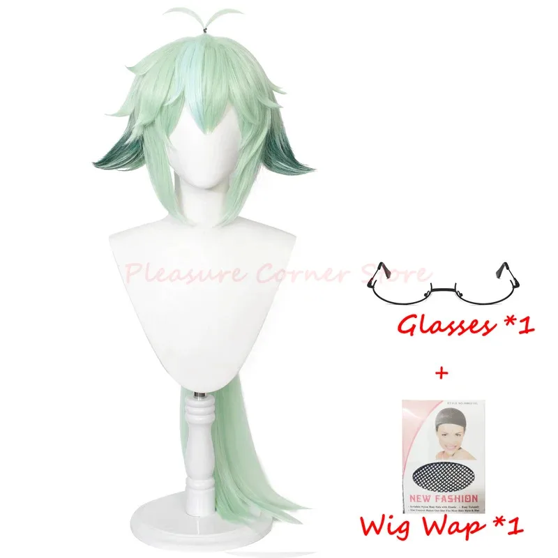 

Candy 2025Genshin Impact Sucrose Long Green Wig Anime Cosplay Heat Resistant Synthetic Wigs